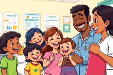 Imagem ilustrativa sobre o programa Saúde Bucal Grátis do SUS, promovendo a saúde dental para famílias.