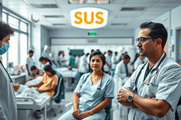 Imagem ilustrativa sobre internação hospitalar gratuita e SUS no Brasil.