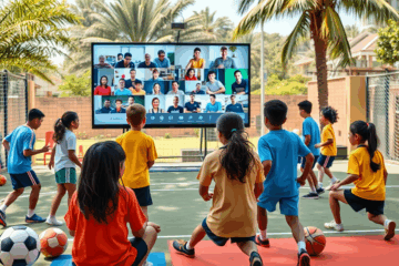 Aulas de Educação Física gratuitas promovendo acessibilidade e aprendizado de novos esportes