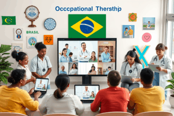 Imagem ilustrativa de terapia ocupacional gratuita, destacando a capacitação de profissionais e o atendimento a pessoas com deficiência.