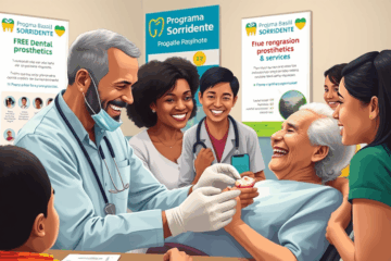 Imagem ilustrativa sobre o acesso gratuito a próteses dentárias no Brasil para melhorar a saúde bucal da população.